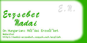 erzsebet madai business card